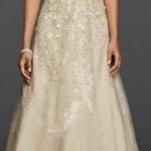 Champagne wedding dress